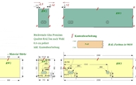 CAD Zeichnung der Glasrückwände