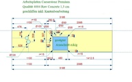 Zeichnung: Caesarstone Arbeitsplatte