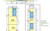 Zeichnung der Silestone Arbeitsplatten und des Waschtisches