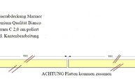 Zeichnung der Marmor Mauerabdeckung