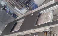 Produktion - Ausschnitte in der Sirius Dekton Arbeitsplatte