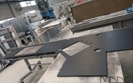 Produktion - Sirius Dekton Arbeitsplatten mit Ausklinkungen