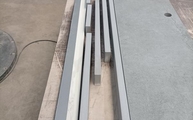 Produktion - Dekton Arbeitsplatte und Wischleisten Soke