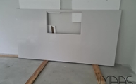 Lieferung der White Storm Silestone Arbeitsplatten in Uelzen