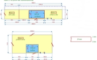 CAD Zeichnung der Marmor Arbeitsplatten und Inselplatten