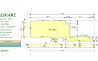 CAD Zeichnung der Kaminabdeckung aus Granit