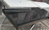 Produktion - Nero Assoluto India Granit Kaminabdeckung mit Schürzen