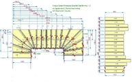 CAD Zeichnung der 2x viertelgewendelten Treppe