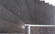 Verlegung der Tan Brown Granit Treppen und Fliesen in Verden (Aller)
