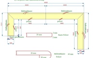 Zeichnung der Ironbark Silestone Arbeitsplatten