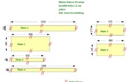 CAD Zeichnung der sechs Dektonplatten 