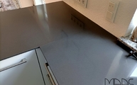 Montage der Marengo Silestone Arbeitsplatten und Wischleisten in Weiterstadt