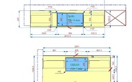 Zweizeilige Küche in Werneck - CAD Zeichnung
