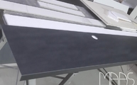 Produktion - Basalt Black Neolith Arbeitsplatte mit Bohrung