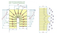 CAD Zeichnung der Granit Treppen Blanco Cristal Extra 