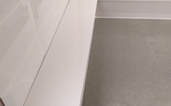 Verkleidung der Ablage mit Blanco Zeus Extreme Silestoneplatten