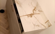 Calacatta Gold Porcelanosa Arbeitsplatte in Wesseling montiert