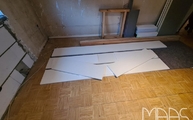 Lieferung der Magna Quarz Fensterbänke Dream White in Wesseling