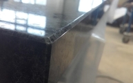 Produktion - Nero Lugana Granit Arbeitsplatten in 3 cm