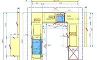 Granit Arbeitsplatten und Küchenrückwände - CAD Zeichnung