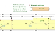 CAD Zeichnung der Granit Rückwand in Wesseling