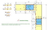 CAD Zeichnung der Küche in L-Form
