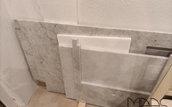 Lieferung der Bianco Carrara C Marmor Arbeitsplatten in Wien