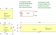 CAD Zeichnung der drei Granit Arbeitplatten