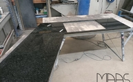 Produktion - Blue in the Night Granit Arbeitsplatte in 2 cm