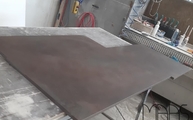Produktion - Bruno Laminam Arbeitsplatte mit Ausklinkungen