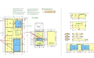 CAD Zeichnung der Küchenarbeitsplatten und Waschtischplatte
