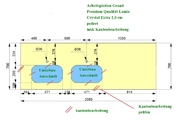 CAD Zeichnung der Doppelwaschtischplatte