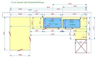 CAD Zeichnung der Laminam Arbeitsplatten