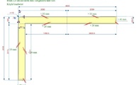 Drei Granit Fensterbänke - CAD Zeichnung