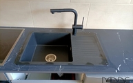 Elegant Black Marazzi Arbeitsplatte mit Spüle