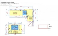 Zeichnung der Caesarstone Arbeitsplatten aus dem Material Perfect White in Wiesebaden