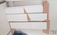 Lieferung der acht Pure White Caesarstone Fensterbänke