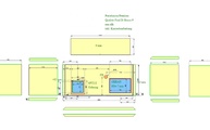 CAD Zeichnung der Arbeitsplatten und Seitenwangen aus Porcelanosa