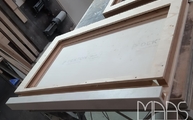 Produktion - Lunar Dekton Arbeitsplatte mit Unterfütterung
