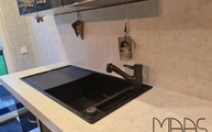 Spüle in der Lunar Dekton Arbeitsplatte