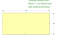 CAD Zeichnung der Level Keramik Tischplatten