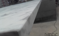 Produktion - 2 cm dicke Marmor Tischplatte Bianco Carrara