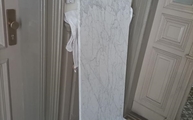 Lieferung der Marmor Tischplatte Bianco Carrara in Wuppertal