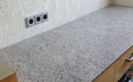 Granit Arbeitsplatten Blanco Estrella in Wuppertal montiert