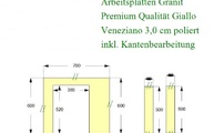 CAD Zeichnung der drei Arbeitsplatten