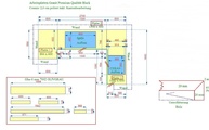 CAD Zeichnung der Granit Arbeitsplatten und Glasrückwände