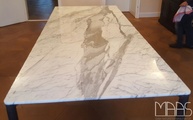 Montage Marmor Tischplatte Statuario Venato
