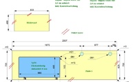 CAD Zeichnung der Granit Arbeitsplatte und Rückwand 